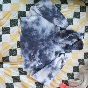 Marble cropped sweatshirt